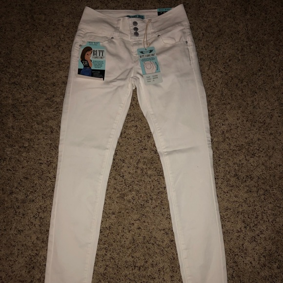 wax jeans white